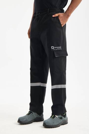 PANT-0001 Quicksteps Pro İş Pantolonu Reflektörlü 16/12 Gabardin Puntorizeli Siyah